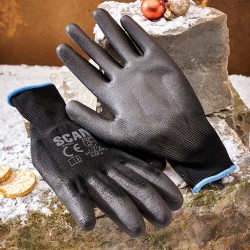 Black PU Gloves (Pack of 5 pairs)